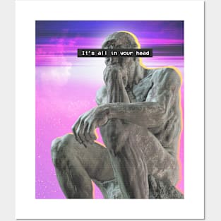 It's All In Your Head | The Thinker | Philosopher Gift Posters and Art